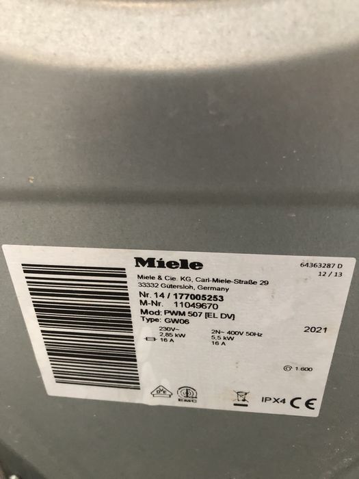 Пералня Miele Professional PWM 507