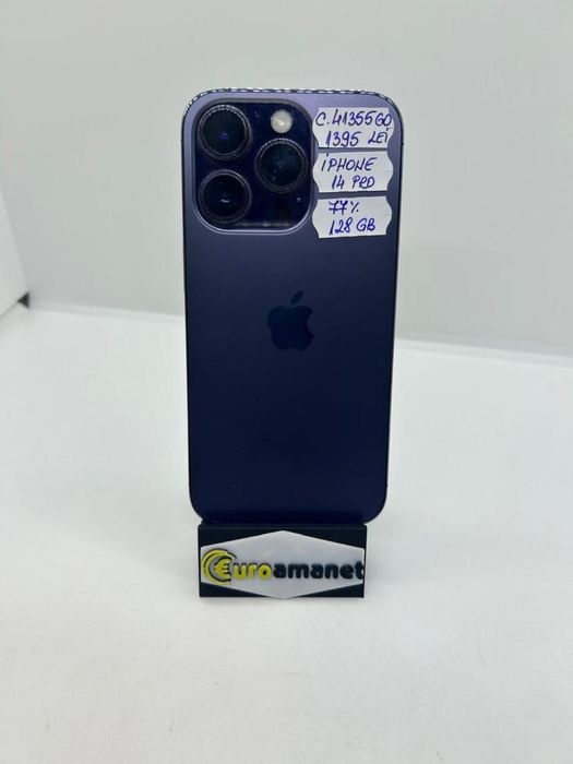 Telefon mobil Apple iPhone 14 Pro, 128GB, 5G, Deep Purple -D-