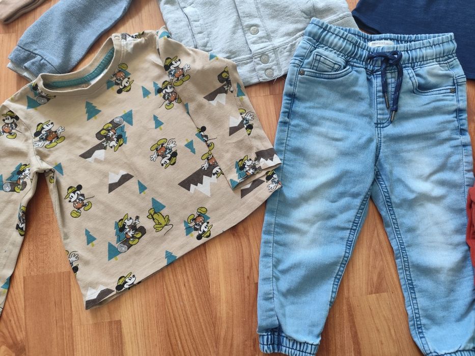 Lot băiat pantaloni, bluze, hanorac 92 cm