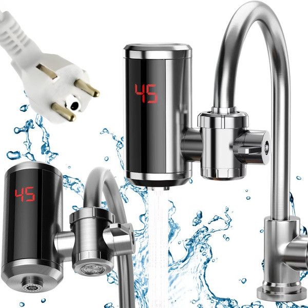 Robinet Instant Electric,Afisaj LED, Incalzire Rapida, 3000W, Rotativ