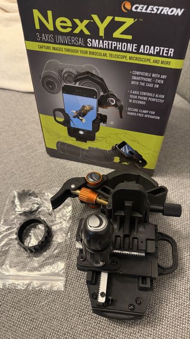 Adaptor universal pentru smartphone, CELESTRON, NexYZ 3-Axis, Negru