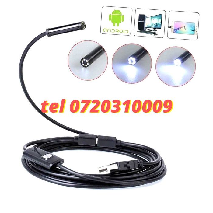 Endoscop  Camera Endoscopica Flexibila Pt Telefon Si Pc