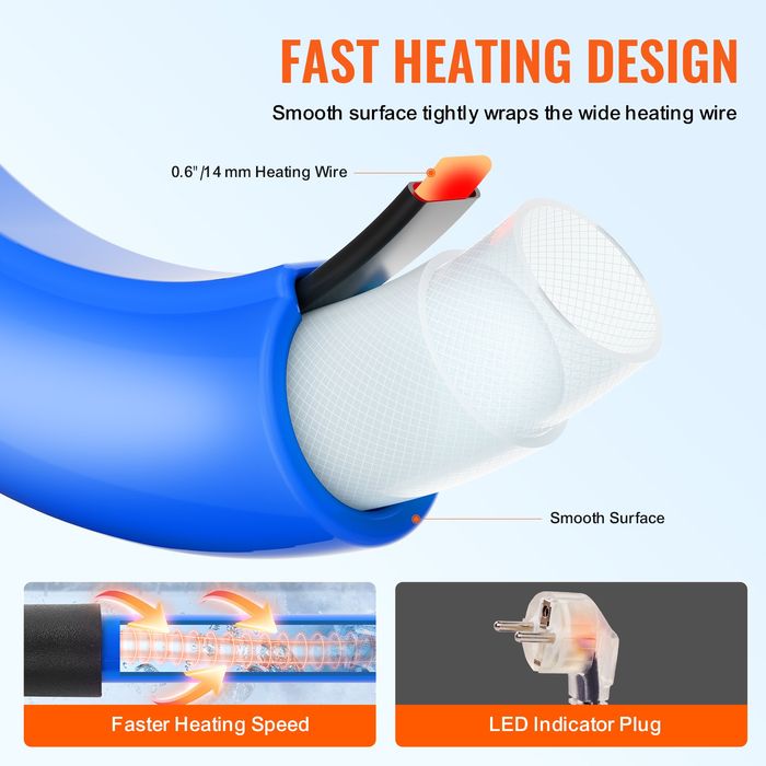 Furtun Aqueu 9m Auto-reglabil Antighet -45°C Conector Rapid