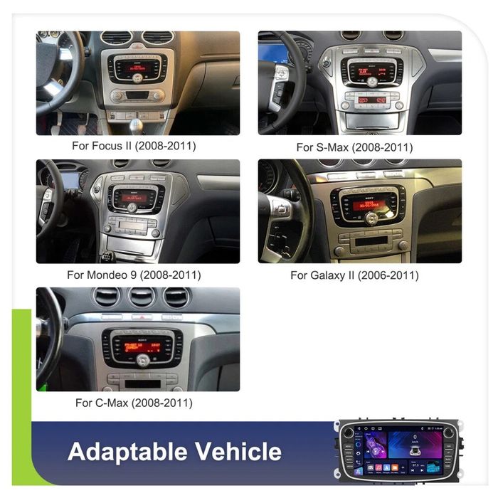 Navigatie Android Ford Focus Kuga Mondeo 4GB RAM 64GB ROM Quad Core
