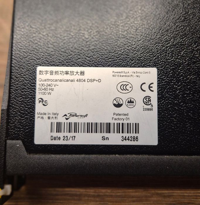 Powersoft quatrocanali 4804 Dsp+dante