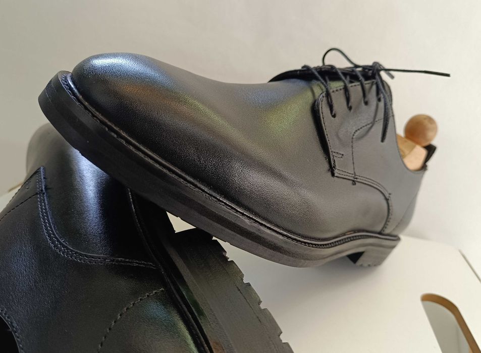Pantofi derby 44 plain toe premium ZIGN London piele naturala