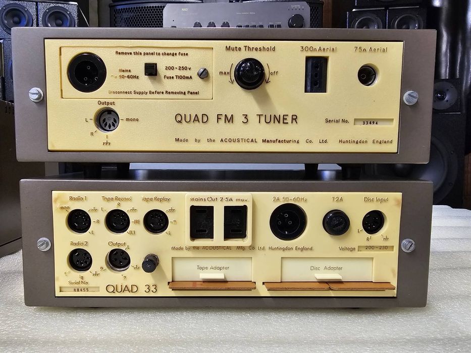 Quad 33 + Quad 303 + Quad FM3 – Класически британски Hi-Fi комплект, обслужен