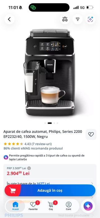 Aparat de cafea sigilat