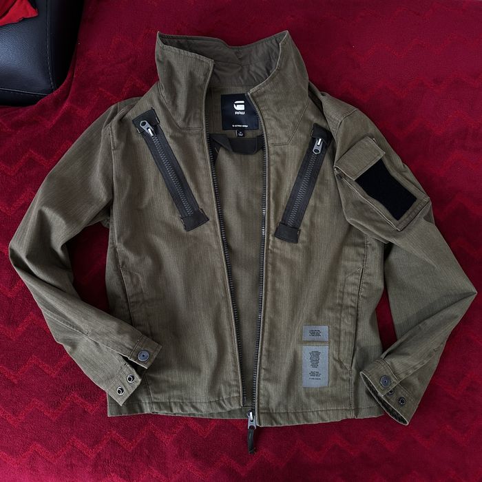 G-star Zip Track Overshirt размер М Милитъри-зелено карго яке