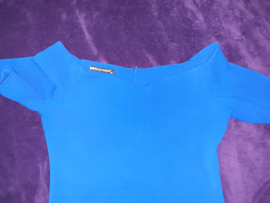 Rochie albastra cu dantela S M