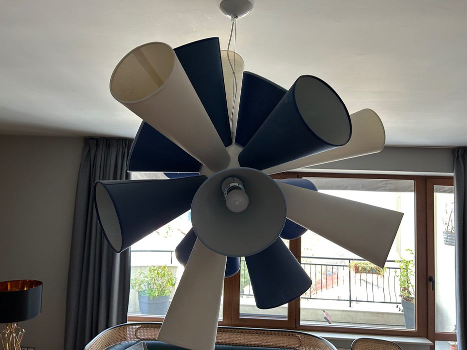 Дизайнерски полилей Light4 Aqua от Brian Rasmussen - син и бял