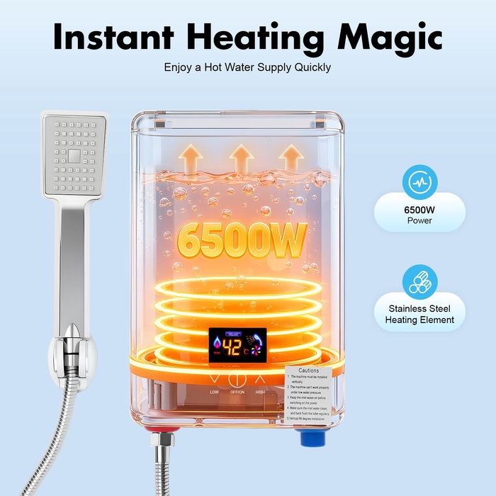 Проточен бойлер 6500W