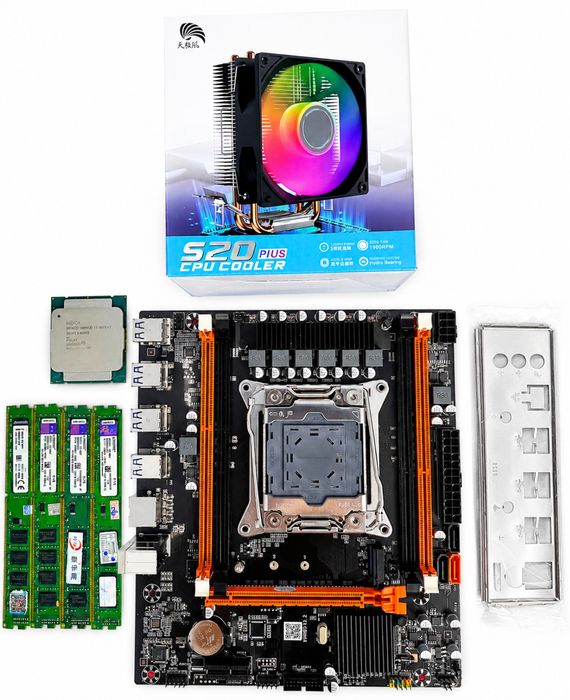 Бюджетный игровой комплект X99 + Xeon 2673v3 + 16gb ОЗУ + Куллер RGB