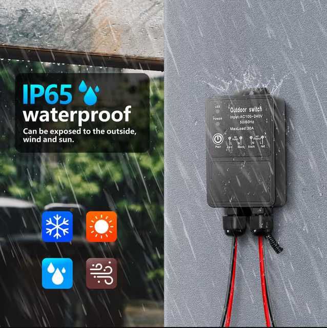 Comutator de control la distanță wireless rezistent la apă