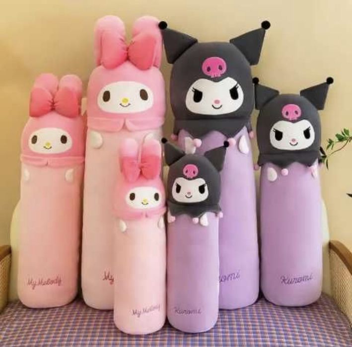 Плюшена играчка възглавница Hello Kitty Kuromi, 60см, Кити играчка
