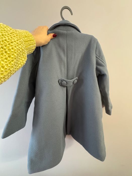 Елегантно палто в син цвят