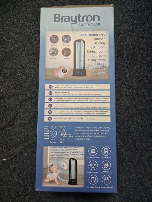 Lampă germicidă cu ultraviolete și senzor Braytron