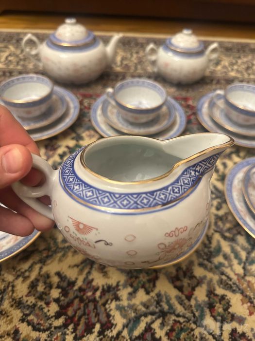 Чайный Сервиз Рисовый Фарфор Старый Китай