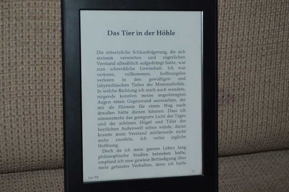 E-book reader Kindle Paperwhite 1 model EY21 – Iluminat, Wi-Fi, Touchscreen, Stare Foarte Bună