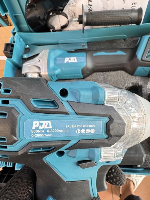 SET Flex polizor unghiular Si Pistol Impact insurubat cu 2 ACUMULATORI mari