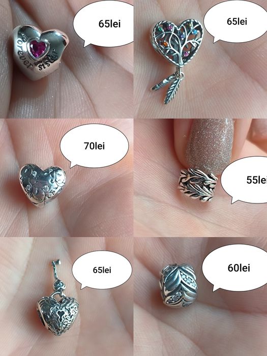 Vand brățări si charmuri tip pandora din Argint 925