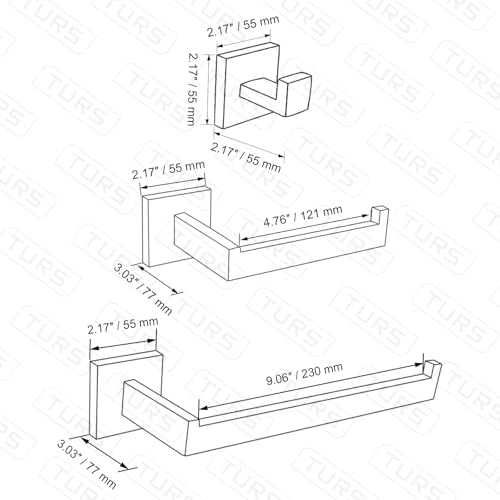 Нов Комплект аксесоари за баня 4 части неръждаема стомана 304 Поставка за хартия кърпа куки