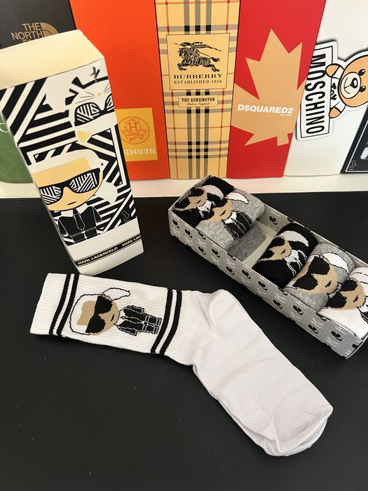 Set 6 perechi sosete lungi KARL LAGERFIELD calitate deosebita