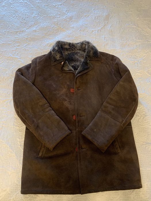 Мужска дубленка замшевая