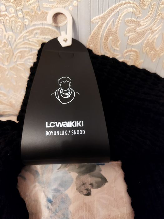 Снуд молодёжный черный новый