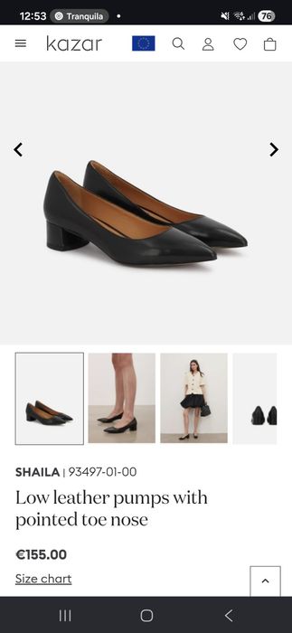 Pantofi kazar piele naturala 38