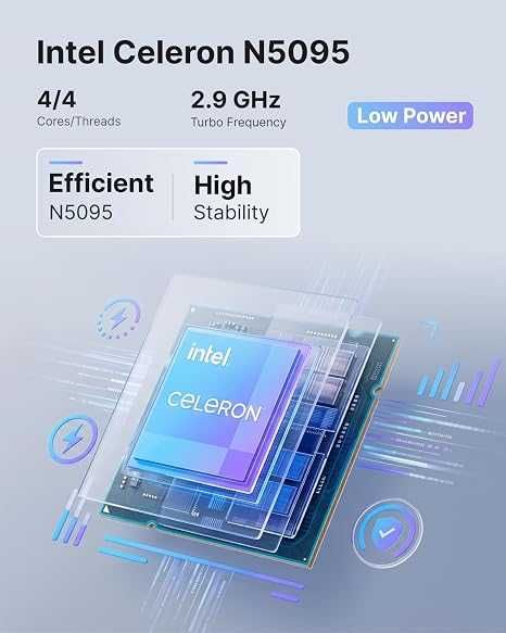 KAMRUI AK1PLUS Mini PC Computer, Intel Celeron N5095 16 GB RAM nou sigilat