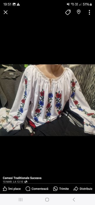Camasi Traditionale cu margele cusute manual disponibile pe marimi