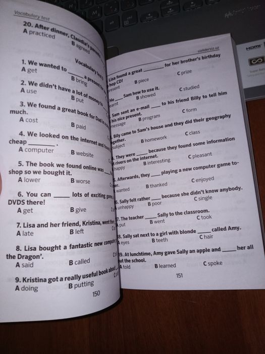 Abituriyentlar uchun grammatika lugʻat tarjima qilish uchun matnlari b