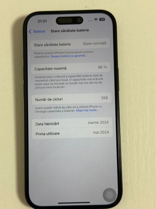iPhone 15 -256 G   Baterie 86%