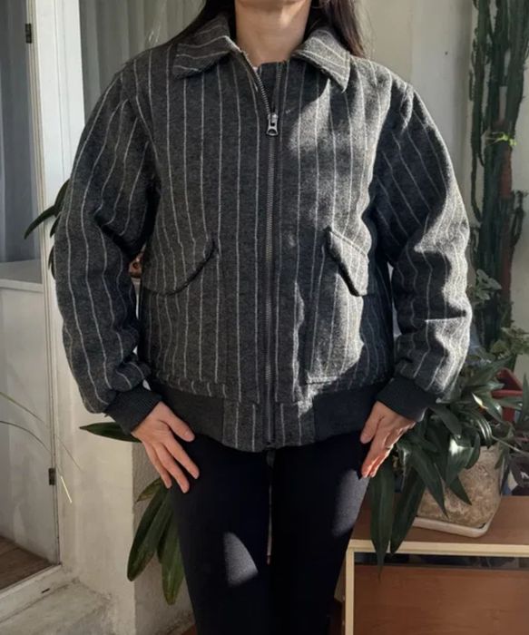 Бомбър яке с съдържание на вълна