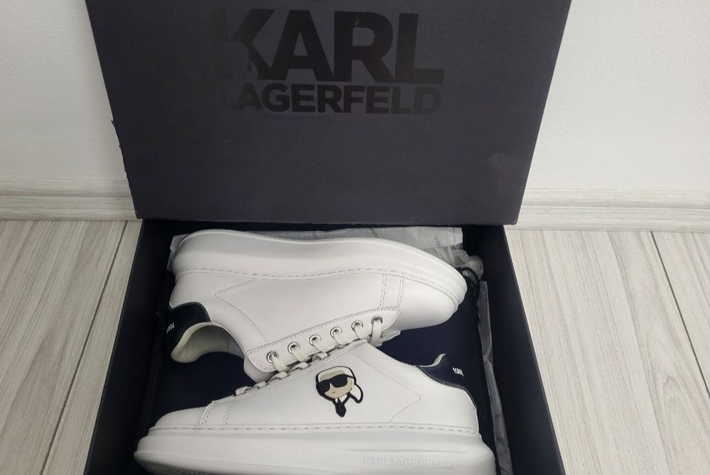 Adidasi karl Lagerfeld din piele cu logo