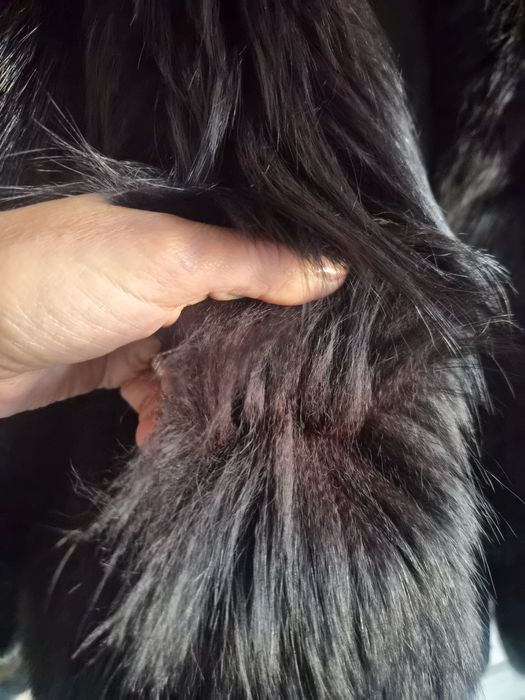 Haină lungă din blană naturală (Raton / Vulpe), stare impecabilă Premium