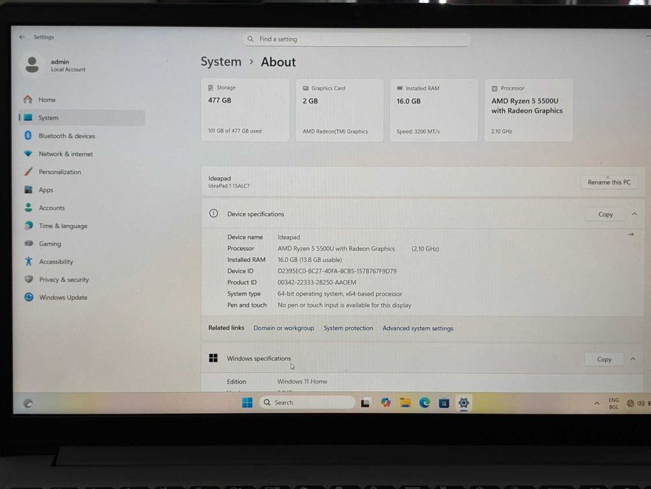 Лаптоп Lenovo IdeaPad 1