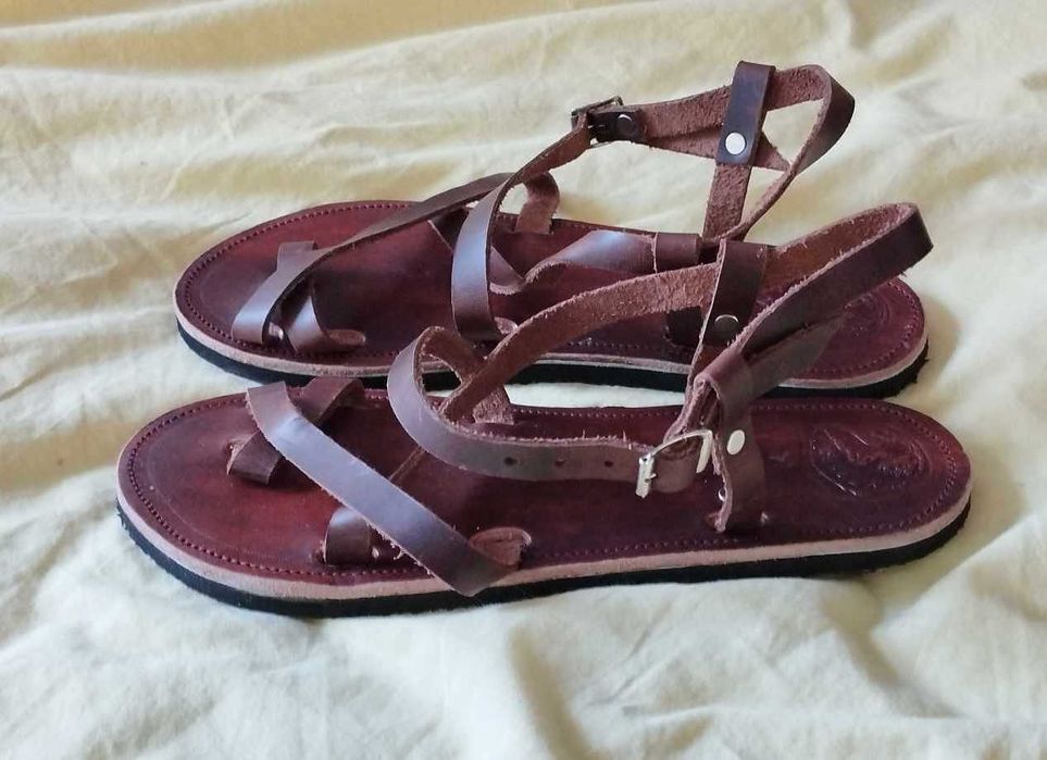 Sandale piele maro unicat