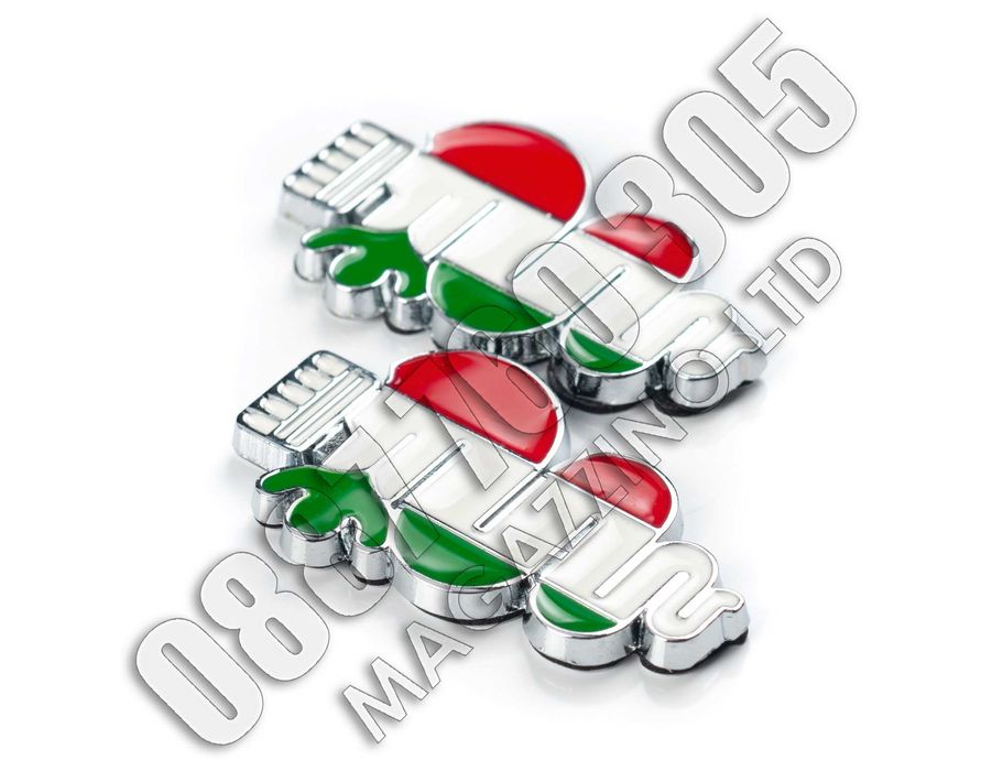 Метална Емблема за Алфа Ромео Змия с Италиански Флаг