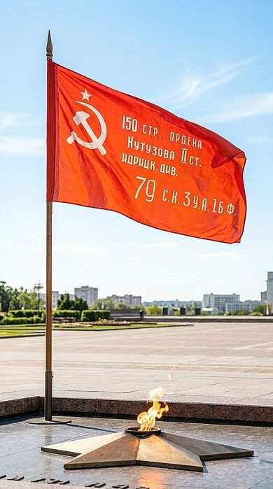 Новый Флаг Знамя Победы. Флаги СССР - РФ.