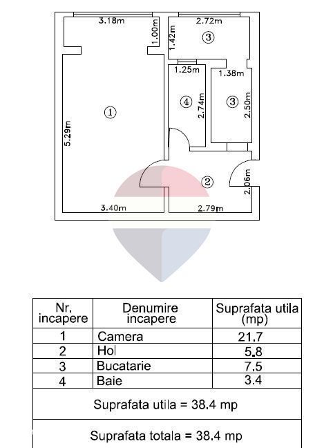 Garsoniera de vanzare, 38mp, renovata 2023, metrou Nicolae Grigorescu