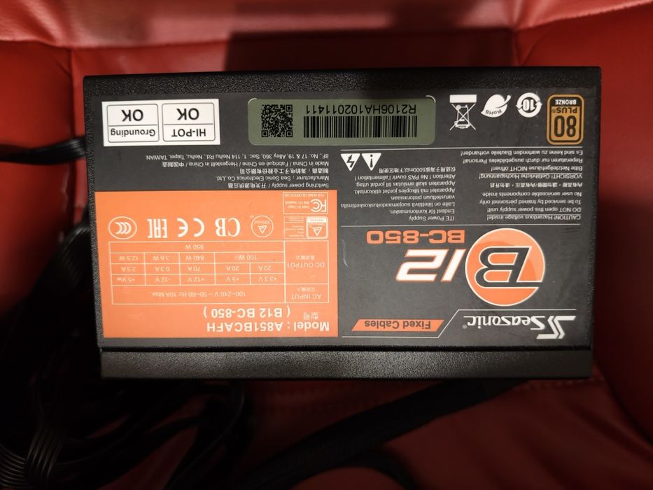 Vând sursă Seasonic BC-850 850w Bronze