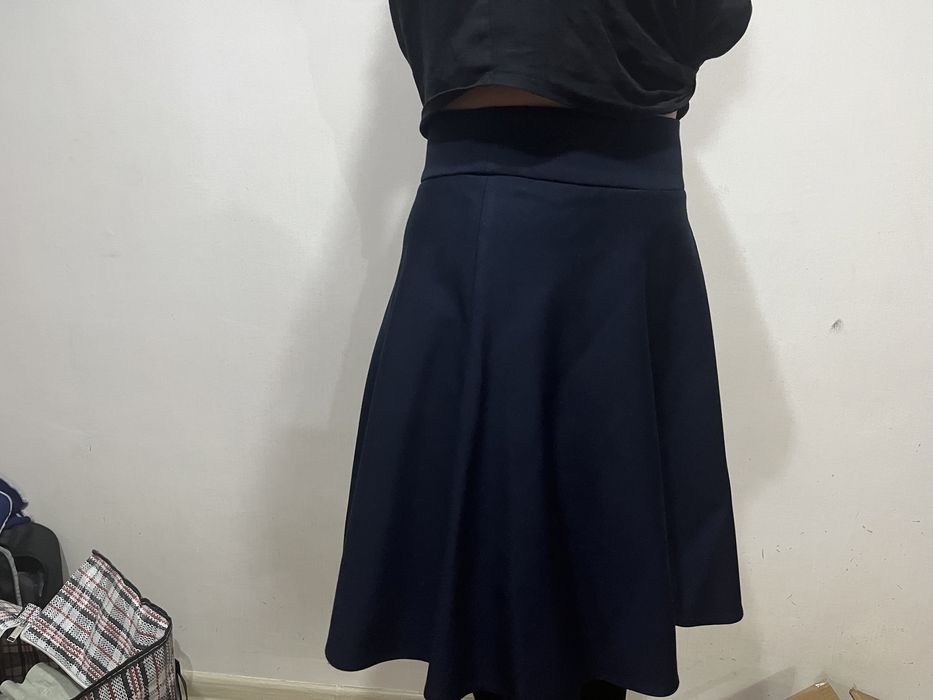 Юбка темно синяя