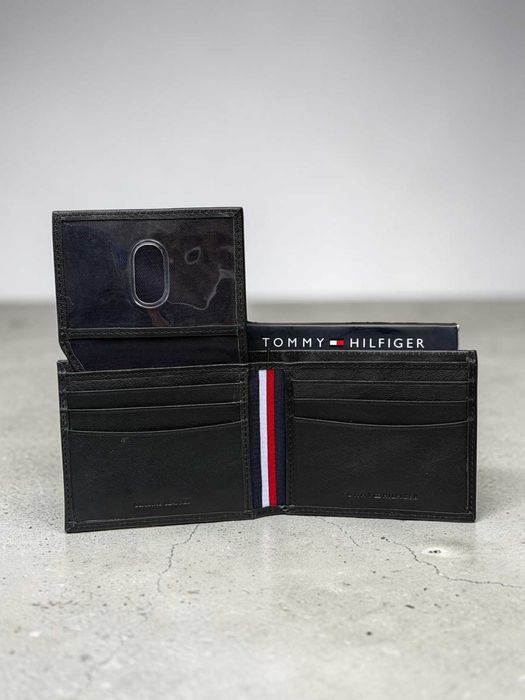 Portofel Barbati Tommy Hilfiger Negru din Piele Naturala