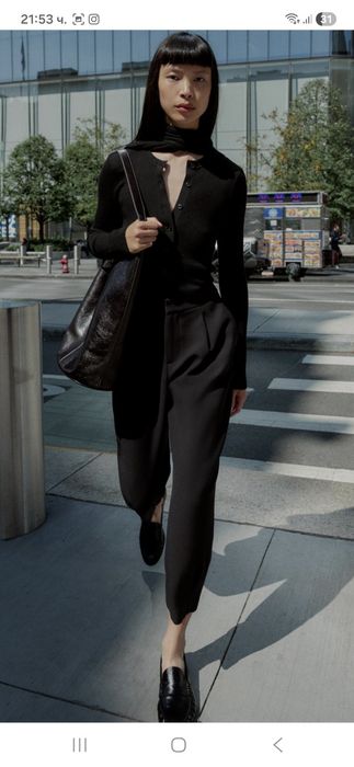 Промоция!! Zara черен панталон тип морков