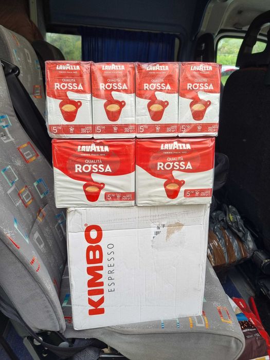 Cafea lavazza Rosa  si Kimbo boabe