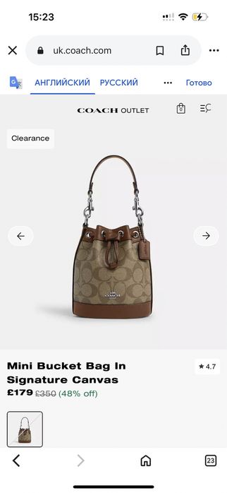 Сумочка новая Coach в оригинале