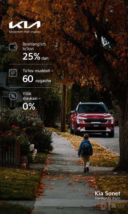 Kia Sonet | 60 oygacha rassrochkada | Kia Urgut