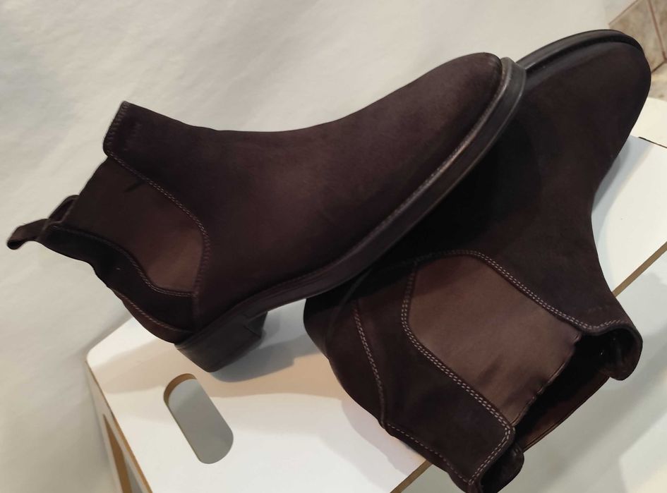 Ghete chelsea 44 plain toe GEOX piele naturala moale